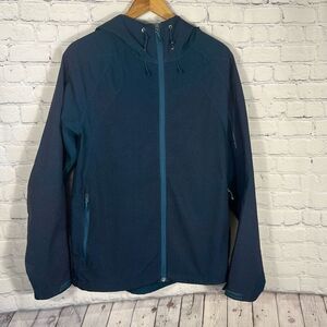 REI McCone Soft-Shell Jacket  Men's Size M‎ Medium Water Repellent Green Purple